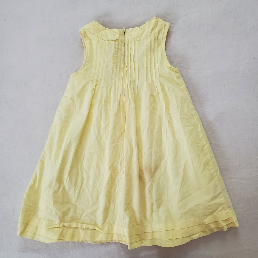 Mayoral Chic Butter Yellow Pleated Kids Dress Girls 6 Sleeveless Spring Easter - Picture 7 of 7